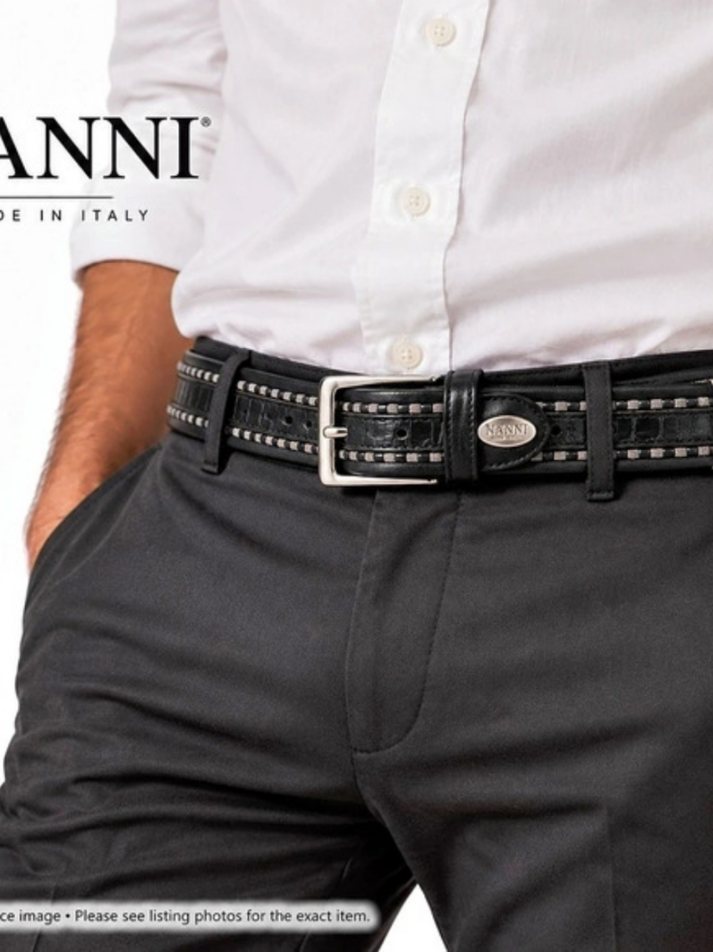 Vintage NANNI Men's Black Belt